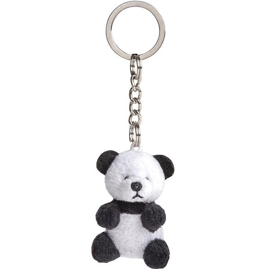 Pandabeer knuffel sleutelhangers 6 cm