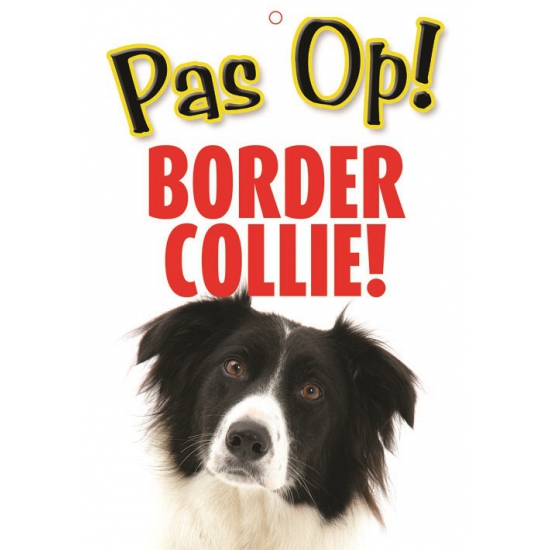 Afbeelding Pas op voor Border Collie bordje door Animals Giftshop