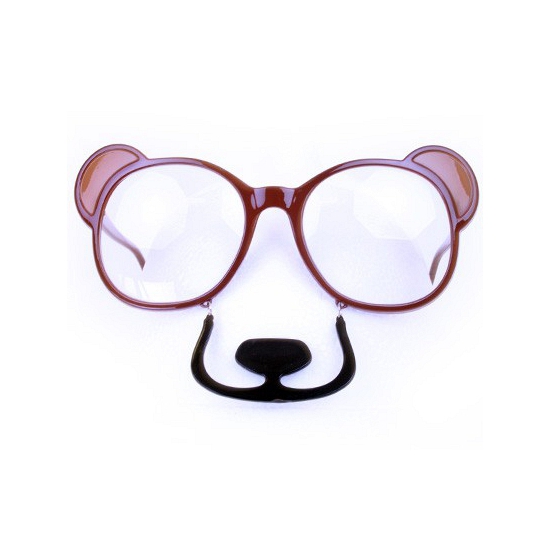 Afbeelding Plastic beren bril door Animals Giftshop