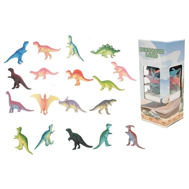 Afbeelding Plastic dinosaurussen doos 18 stuks door Animals Giftshop