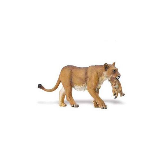 Afbeelding Plastic leeuwin met welpje 16 cm door Animals Giftshop