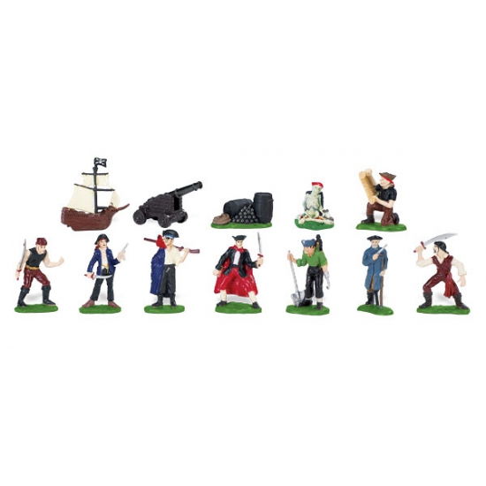 Afbeelding Plastic piraten en accessoires in koker door Animals Giftshop