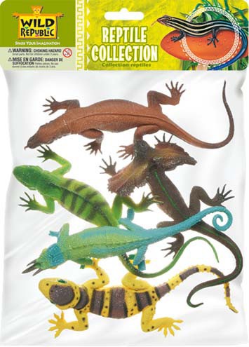 Afbeelding Plastic reptielen set 5 stuks door Animals Giftshop