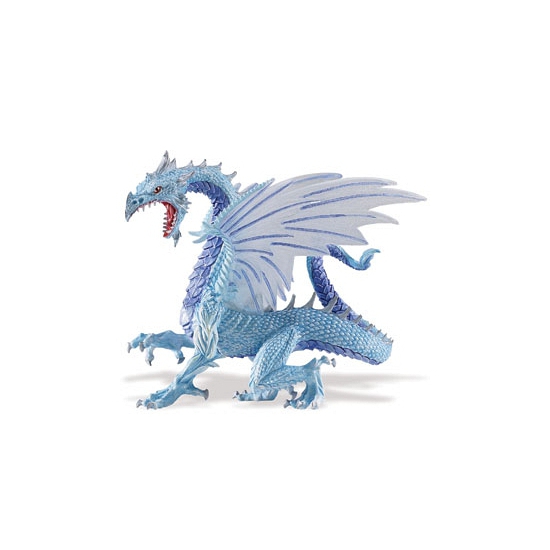 Afbeelding Plastic speelgoed blauwe draak 15 cm door Animals Giftshop