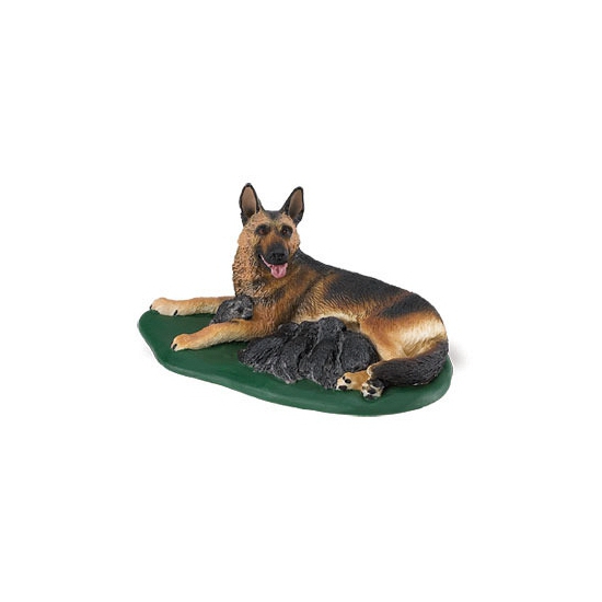 Afbeelding Plastic speelgoed Duitse Herder met puppies 10 cm door Animals Giftshop