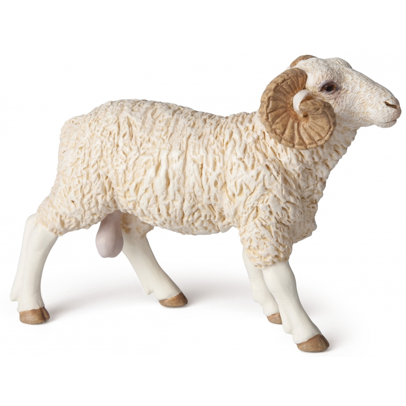 Afbeelding Plastic speelgoed ram schaap 8 cm door Animals Giftshop