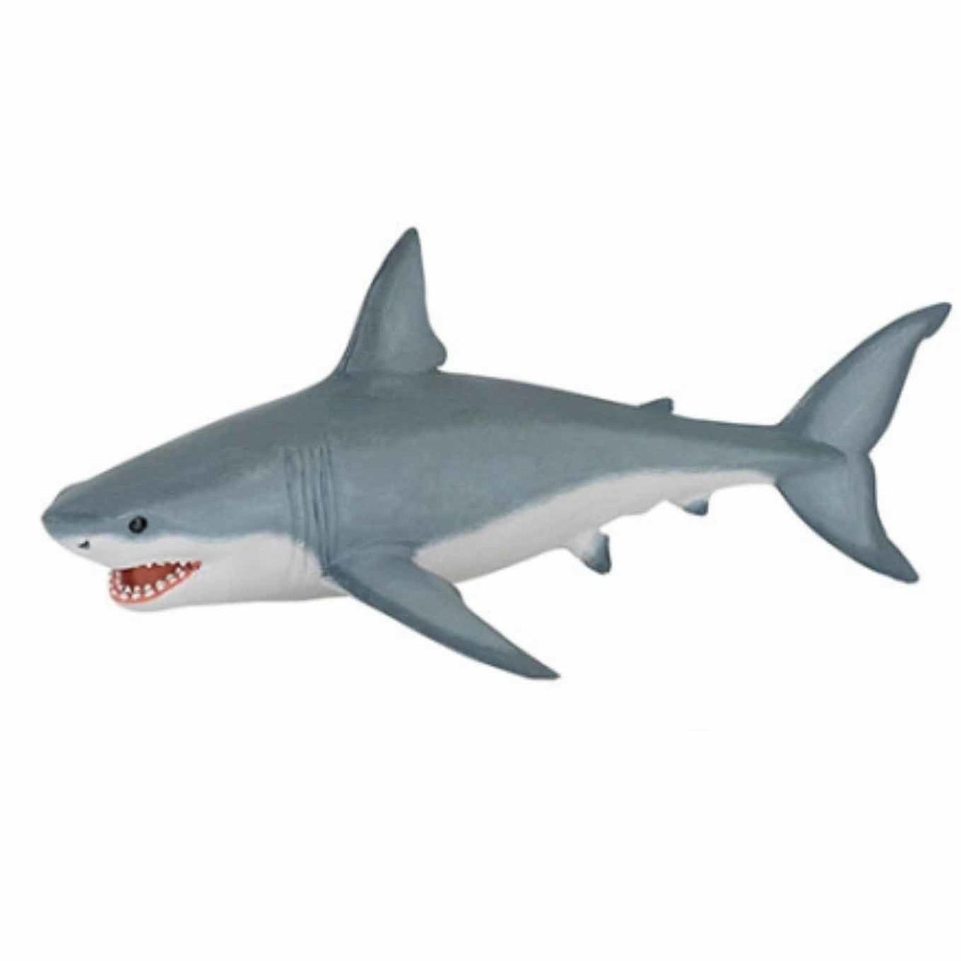 Afbeelding Plastic witte haai speeldiertje 19 cm door Animals Giftshop