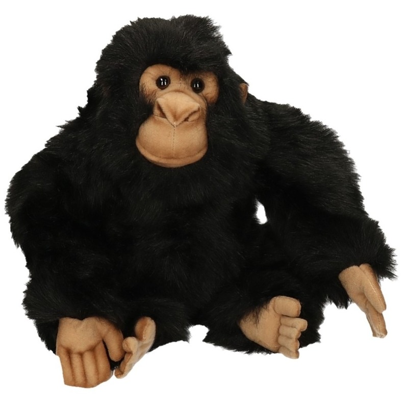 Pluche chimpansees knuffel 25 cm