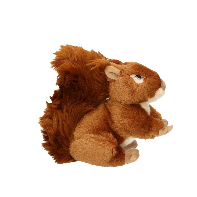 Afbeelding Pluche eekhoorn knuffel zittend 17cm door Animals Giftshop