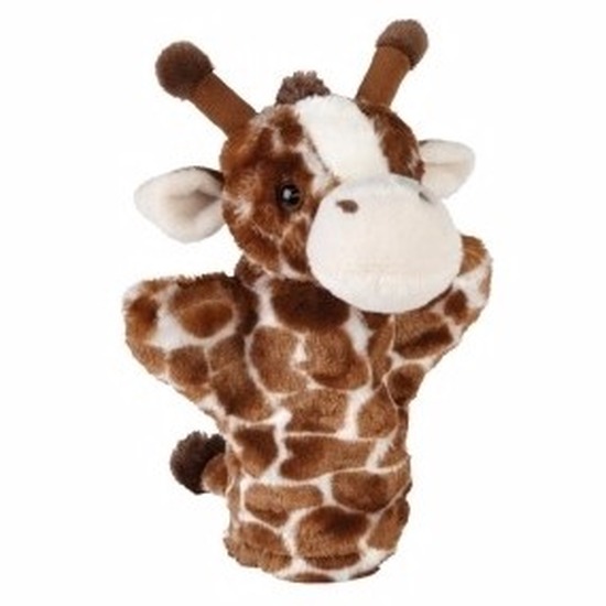 Pluche giraffe handpop 24 cm