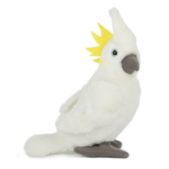 Afbeelding Pluche kaketoe wit knuffel vogel 23 cm knuffeldieren door Animals Giftshop