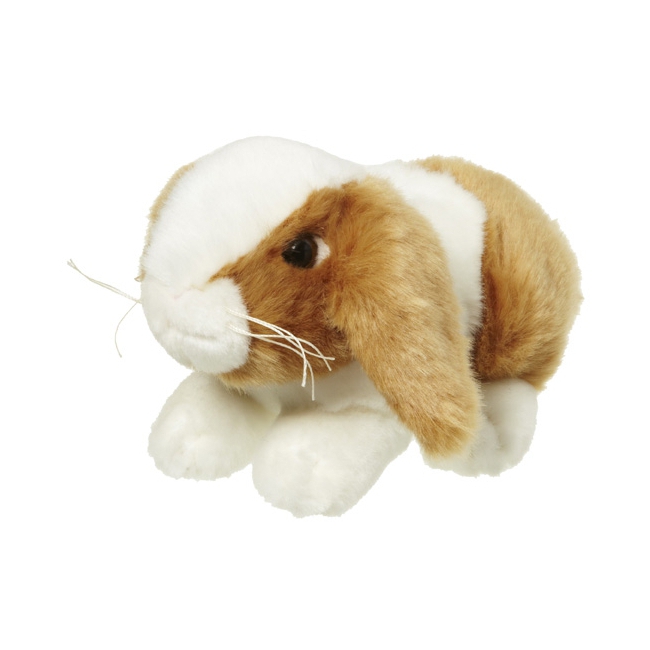 Afbeelding Pluche knuffel konijntje bruin/wit door Animals Giftshop