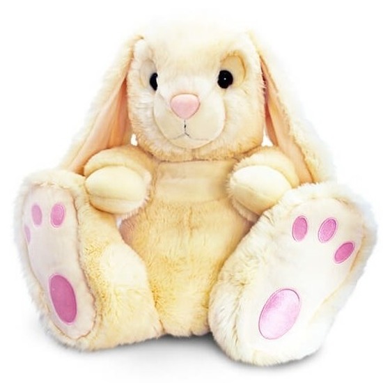 Pluche konijnen knuffel beige 25 cm