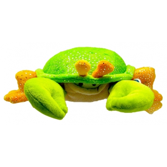 Afbeelding Pluche krab knuffeldier groen/oranje 23 cm door Animals Giftshop