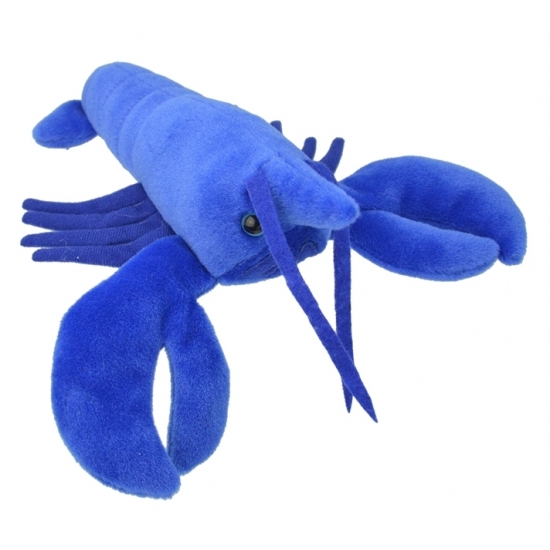 Afbeelding Pluche kreeft knuffeldier blauw 28 cm door Animals Giftshop