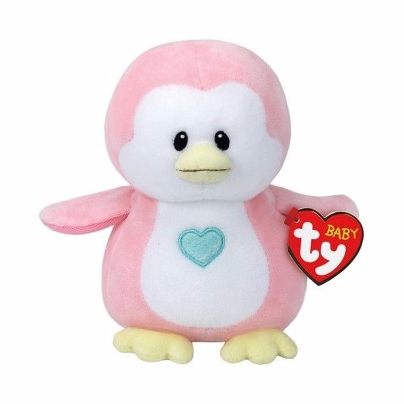 Pluche roze pinguin Ty Beanie Baby Penny 17 cm