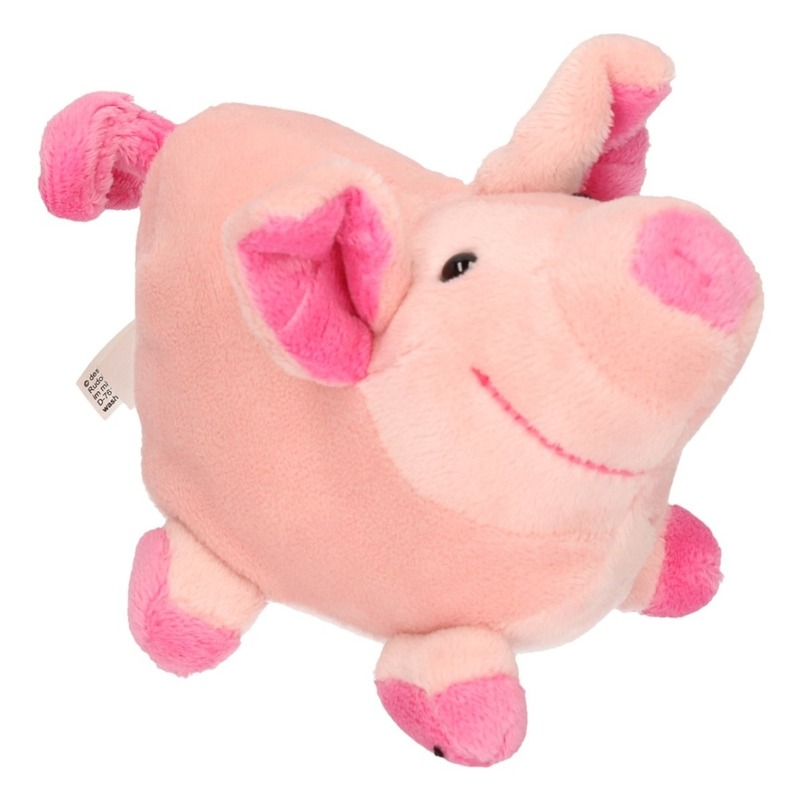 Afbeelding Pluche roze varken knuffel van 12 cm door Animals Giftshop
