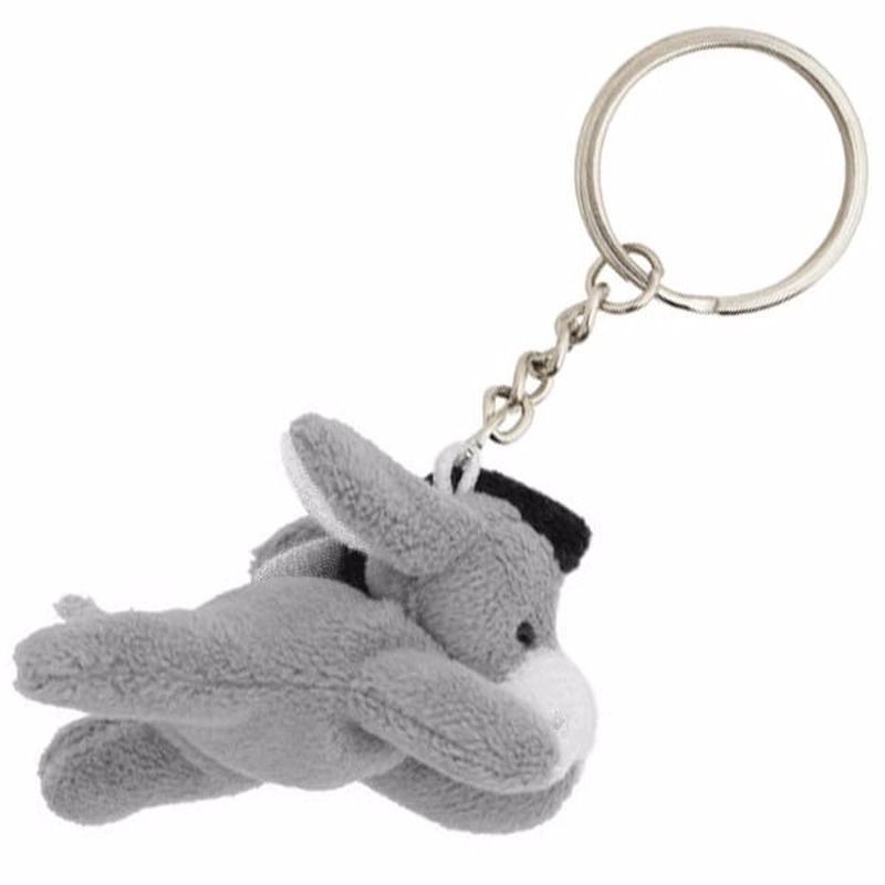 Afbeelding Pluche sleutelhanger ezel knuffel 6 cm door Animals Giftshop