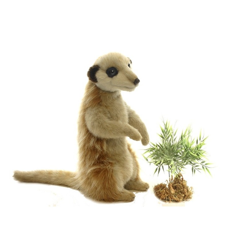 Afbeelding Pluche stokstaartje knuffeldier zittend 26 cm door Animals Giftshop