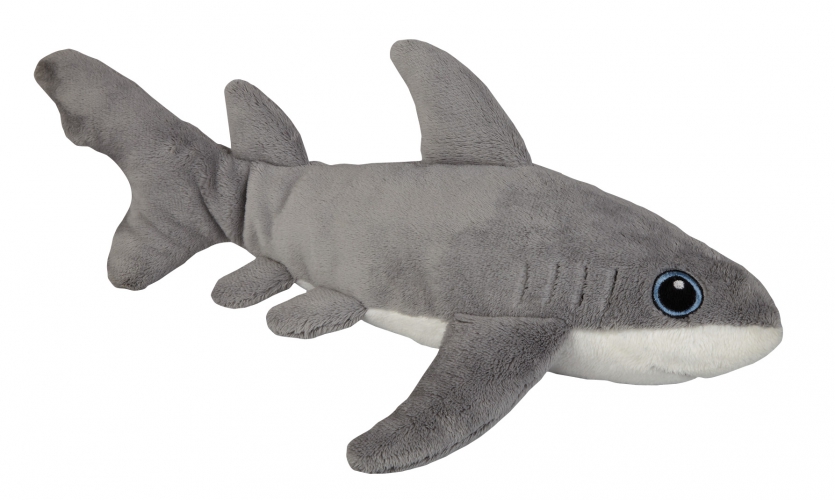 Pluche witte haai 30 cm