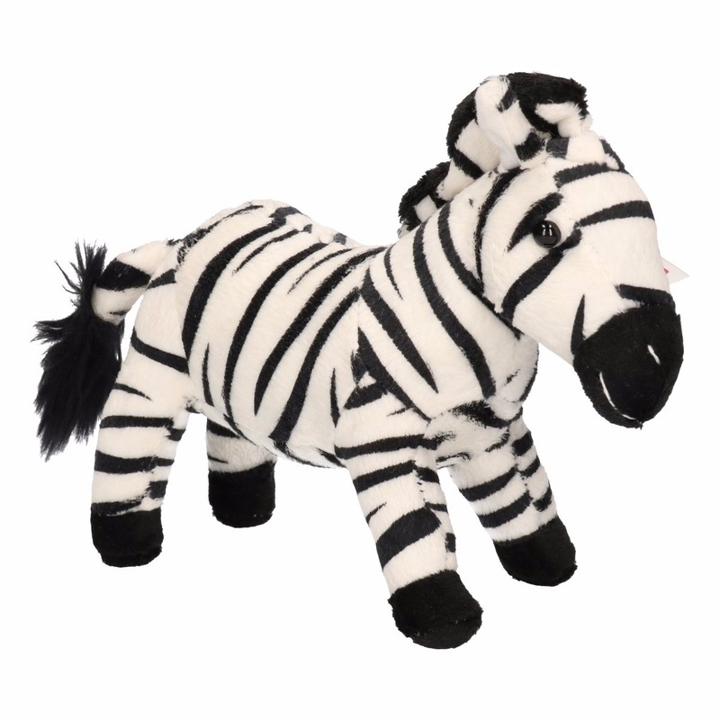 Afbeelding Pluche zebra knuffeltje 18 cm door Animals Giftshop