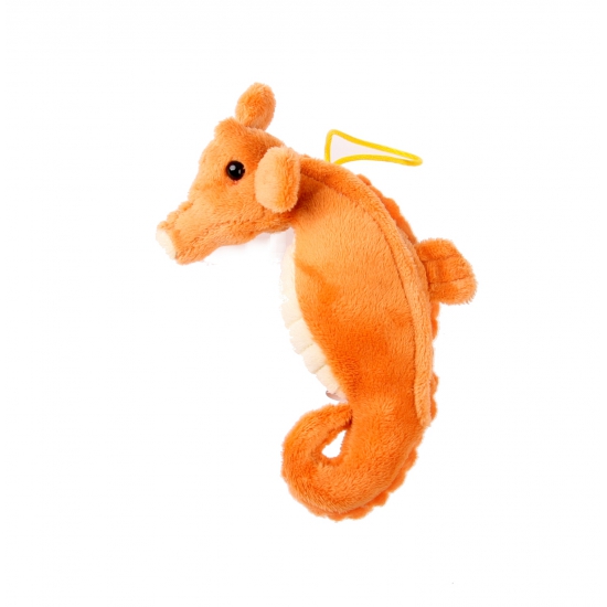 Pluche zeepaardjes oranje 15 cm