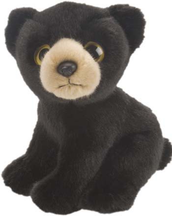 Pluche zwarte beer knuffel 18 cm