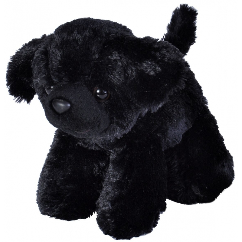 Pluche zwarte Labradors hondje 18 cm