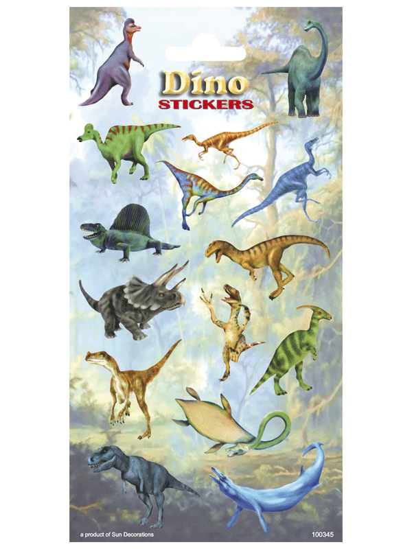 Afbeelding Poezie album stickers dinosaurus door Animals Giftshop