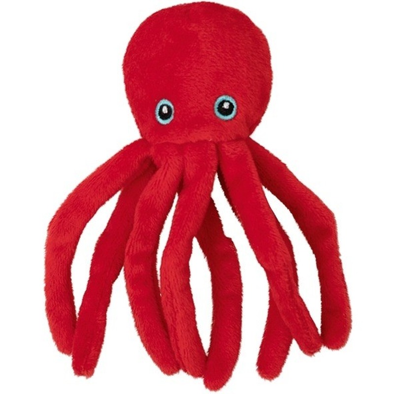 Rode octopus/inktvis vissen knuffels 12 cm knuffeldieren