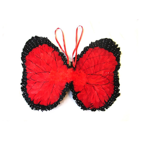 Afbeelding Rode vlinder vleugels voor kinderen door Animals Giftshop