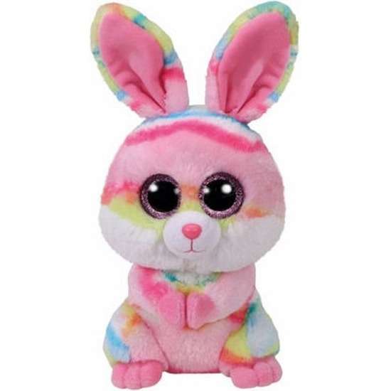 Roze Ty Beanie konijn/haas knuffels Lollipop 24 cm knuffeldieren