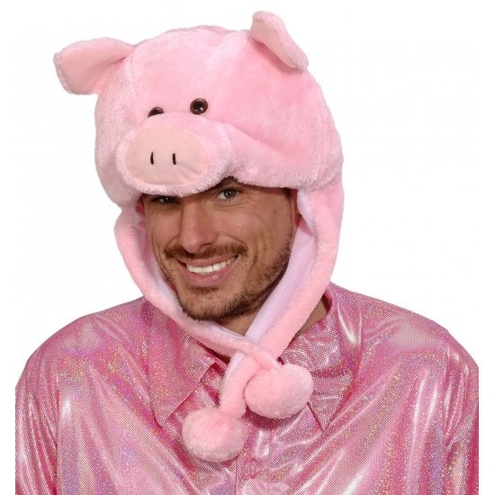 Afbeelding Roze varkens muts voor volwassenen door Animals Giftshop