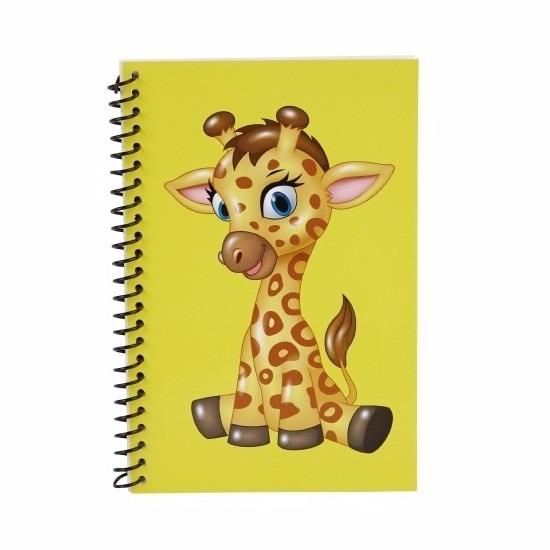 Schriftje giraffe geel 18cm