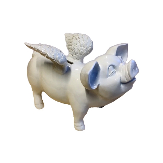 Afbeelding Spaarpot varken met vleugels 25 cm door Animals Giftshop