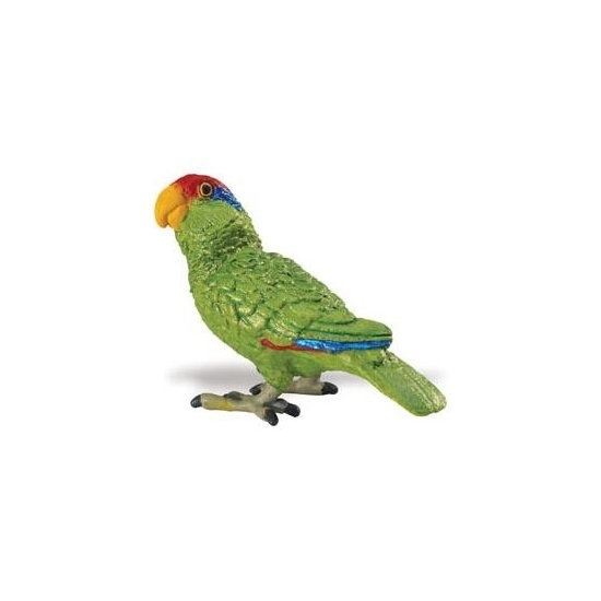 Speeldier groene amazone papegaai 7 cm