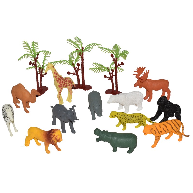 Afbeelding Speelemmer met mini figuurtjes Afrikaanse dieren door Animals Giftshop