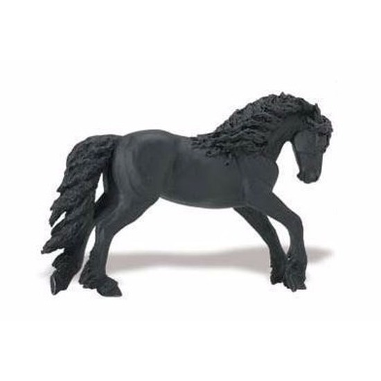 Speelgoed nep Friese hengst paard zwart 13 cm