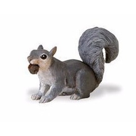 Afbeelding Speelgoed nep grijze eekhoorn 7 cm door Animals Giftshop