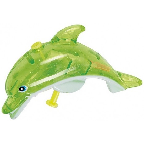Speelgoed waterpistolen groene dolfijn 13 cm