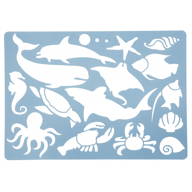 Afbeelding Tekensjablonen oceaan dieren door Animals Giftshop