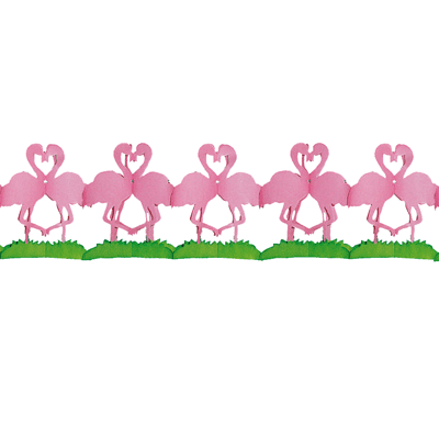 Afbeelding Tropische slinger met flamingo 3 m door Animals Giftshop