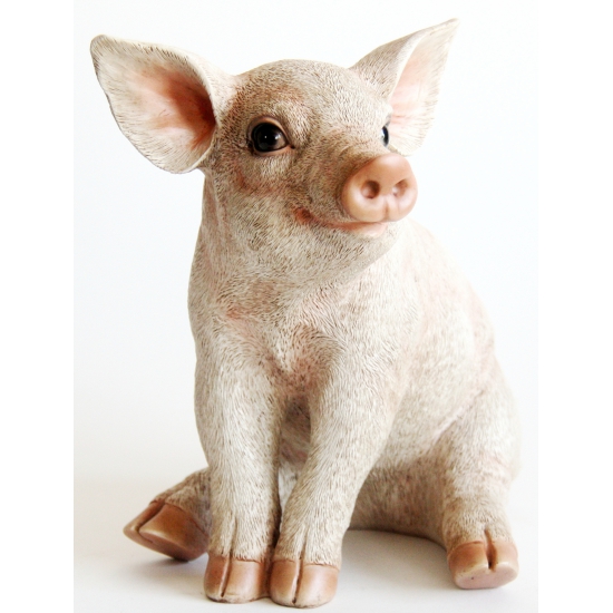 Tuinbeeldje varkens beeldje 24 cm