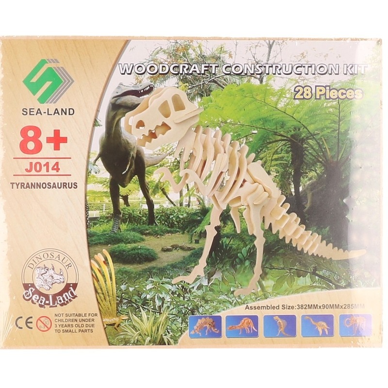 Afbeelding Tyrannosaurus bouwpakket hout door Animals Giftshop
