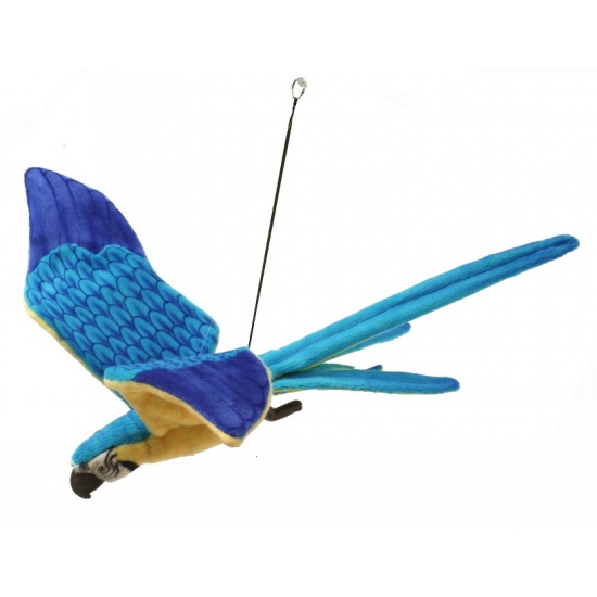 Afbeelding Vliegende pluche papegaai blauw / geel door Animals Giftshop