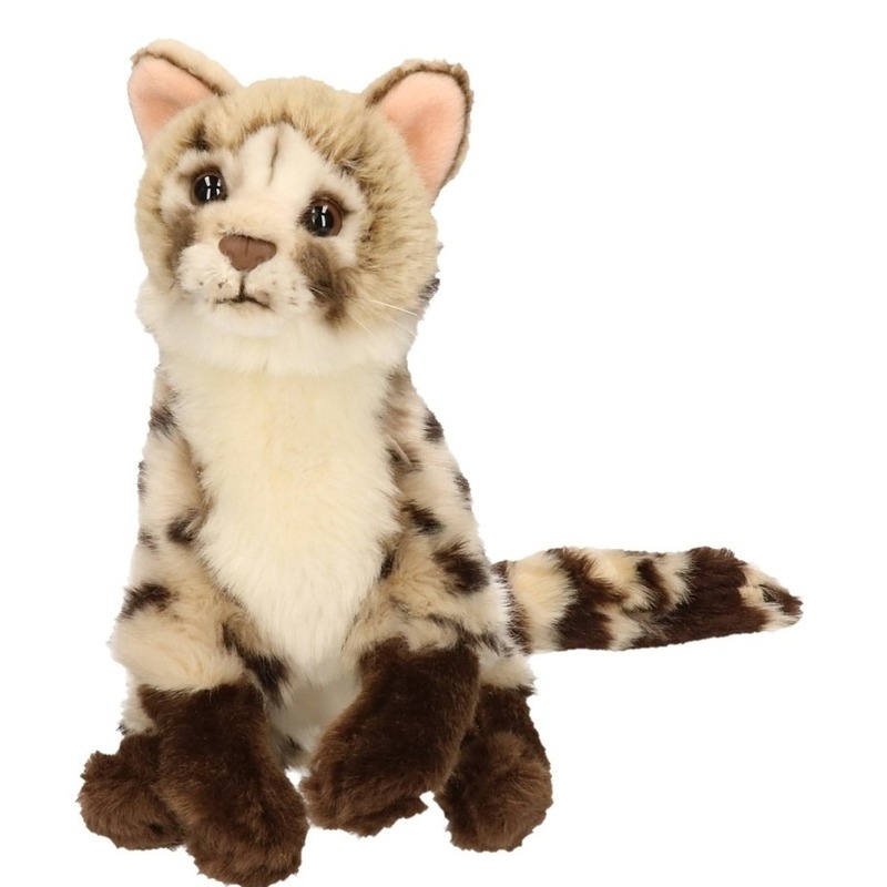 Afbeelding Zittende Genet kat knuffel dier 21 cm door Animals Giftshop