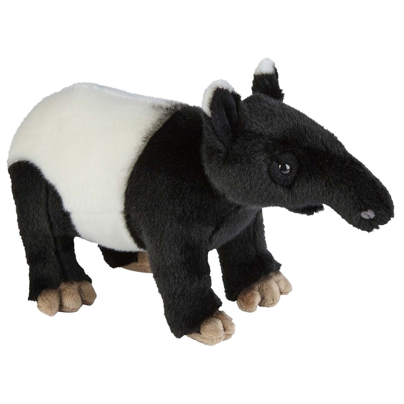 Afbeelding Zwart/witte tapirs knuffels 28 cm knuffeldieren door Animals Giftshop