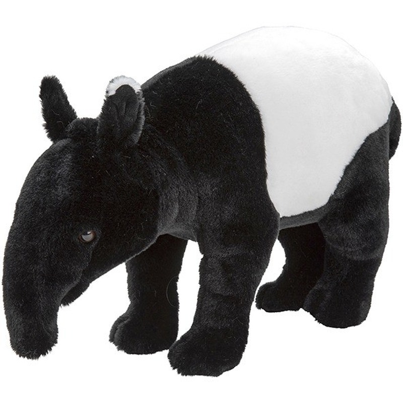 Afbeelding Zwart/witte tapirs knuffels 30 cm knuffeldieren door Animals Giftshop