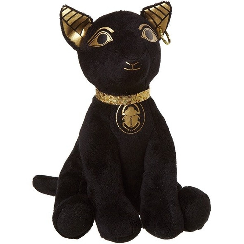 Afbeelding Zwarte heilige katten knuffels 20 cm knuffeldieren door Animals Giftshop