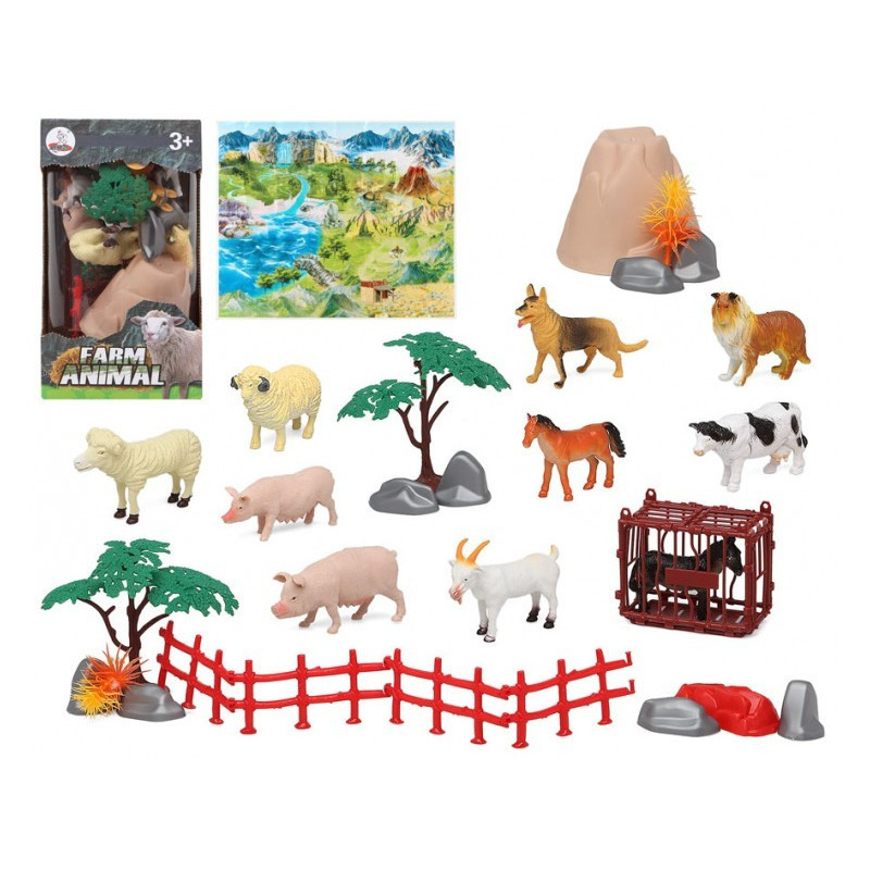 Afbeelding 10x Plastic boerderijdieren speelgoed figuren voor kinderen door Animals Giftshop